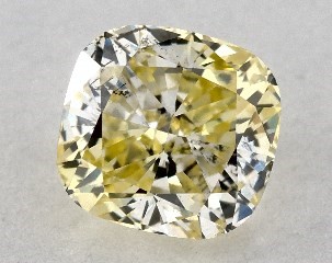 0.45 Carat Fancy Yellow-SI2 Cushion Modified Cut Diamond
